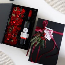 Load image into Gallery viewer, Flower &amp; Wine Gift Box (Red)
