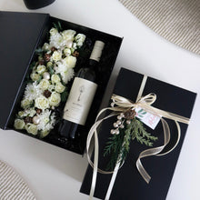 Load image into Gallery viewer, Flower &amp; Wine Gift Box (White)
